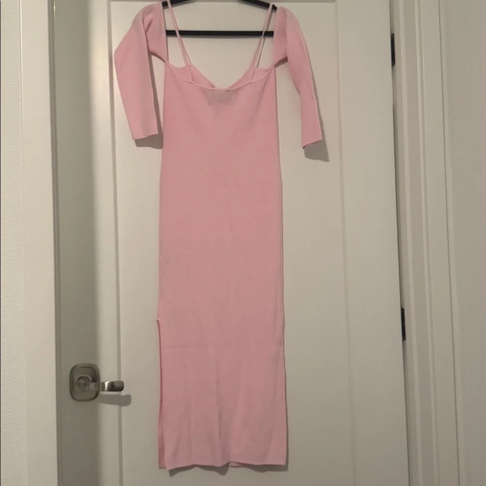 NWOT BARDOT Stella Knit Dress Sorbet Pink Xs Midi - Picture 8 of 8